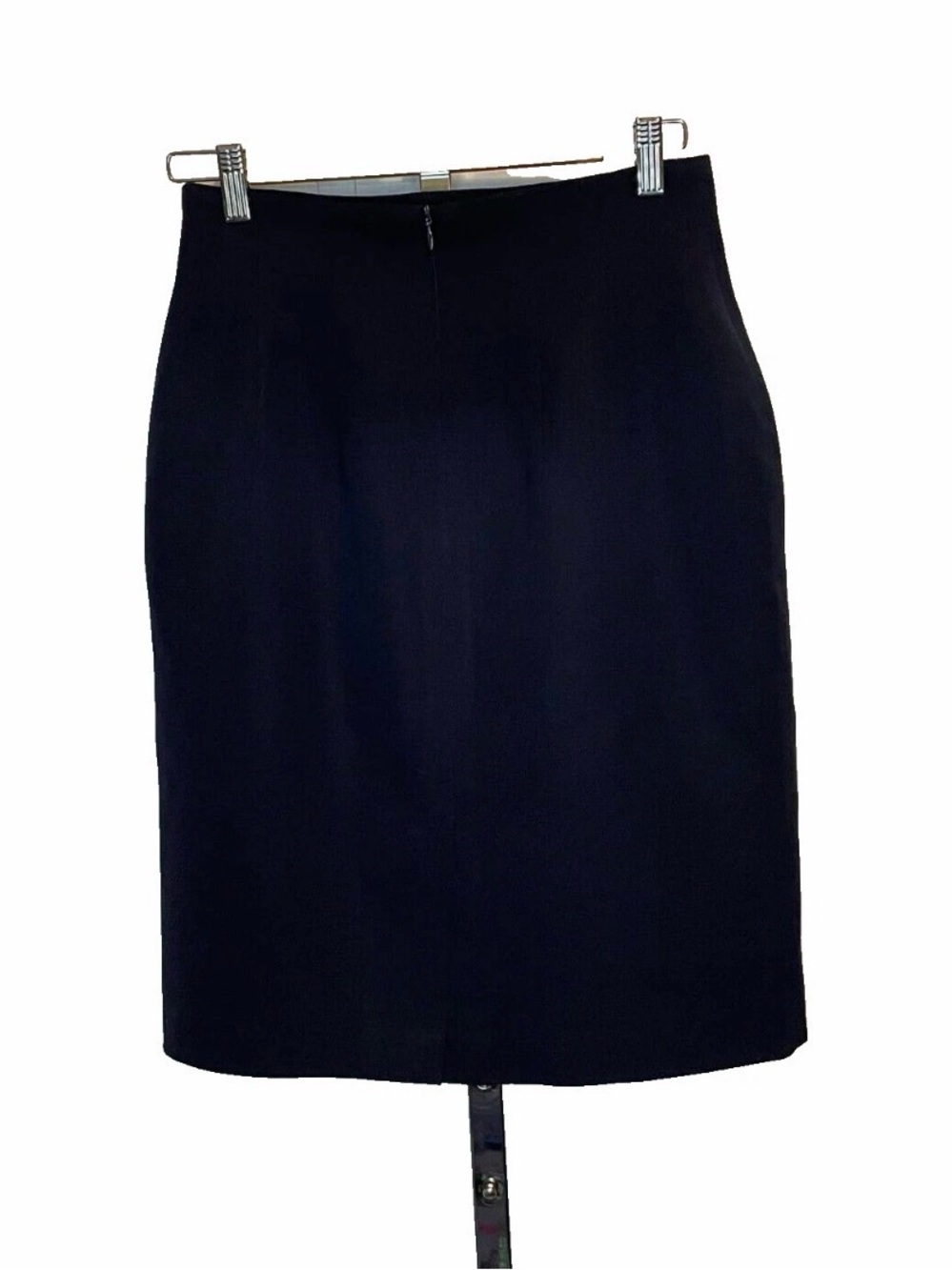 Vintage KGR 100% Wool Classic Black Women's Straight Pencil Skirt